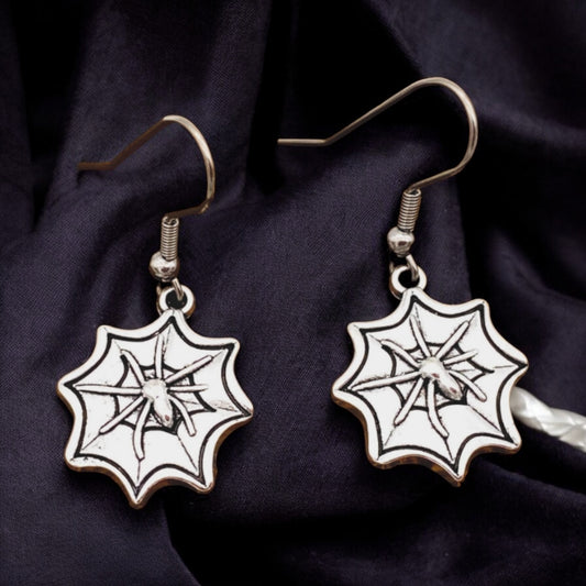 Spider Web Dangle Earrings