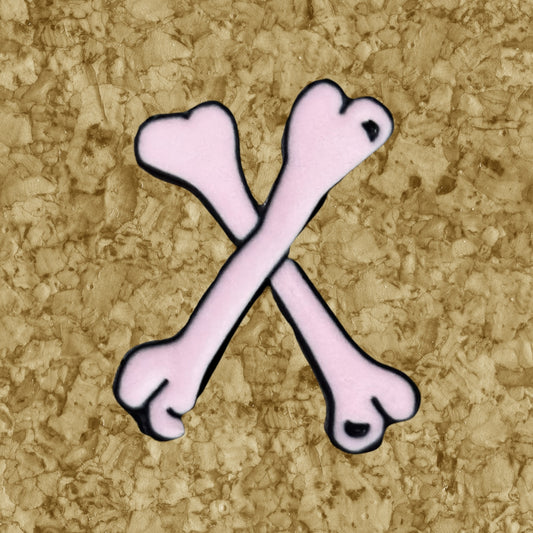 Pink Crossbones Enamel Pin