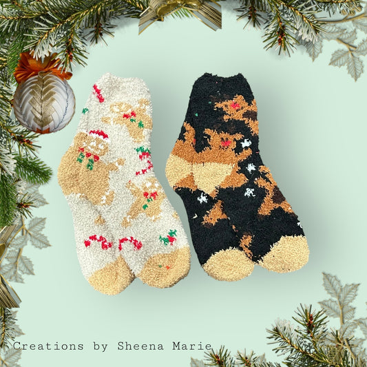 Women’s Comfy Plush Christmas Socks