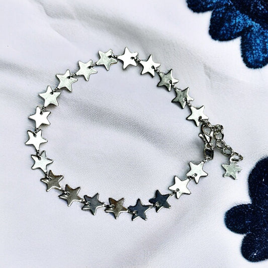 Silver Star Chain Bracelet