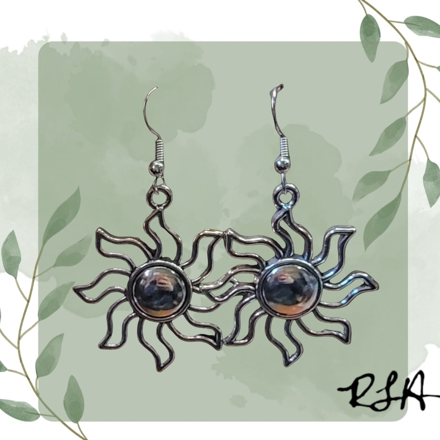 The Sun, The Moon, & The Stars Dangle Earrings by RLH Creative Design