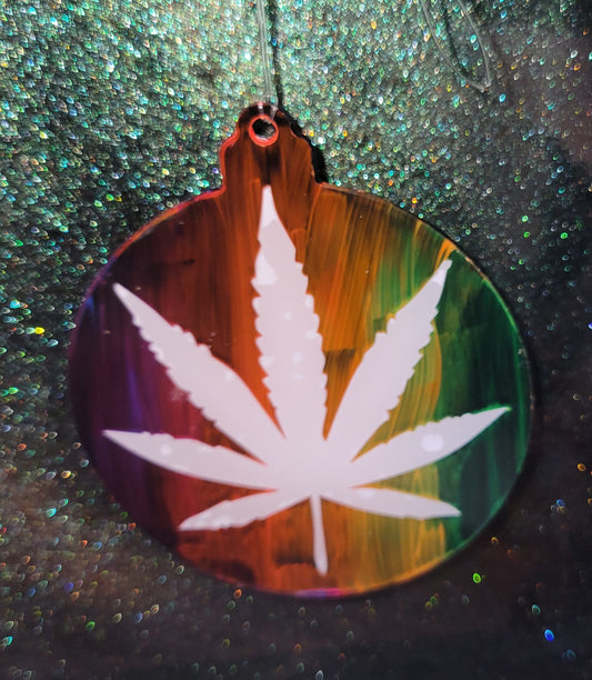 Double Sided Hippy Weed Ornament / Car Hanger by RLH Creative Design