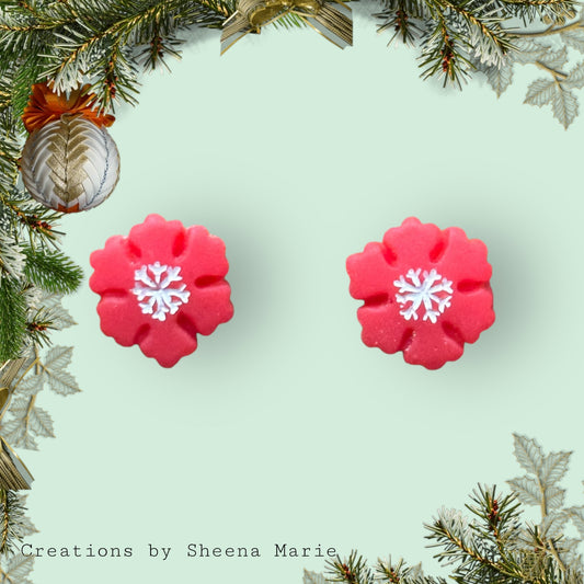 Christmas Flower Stud Earrings