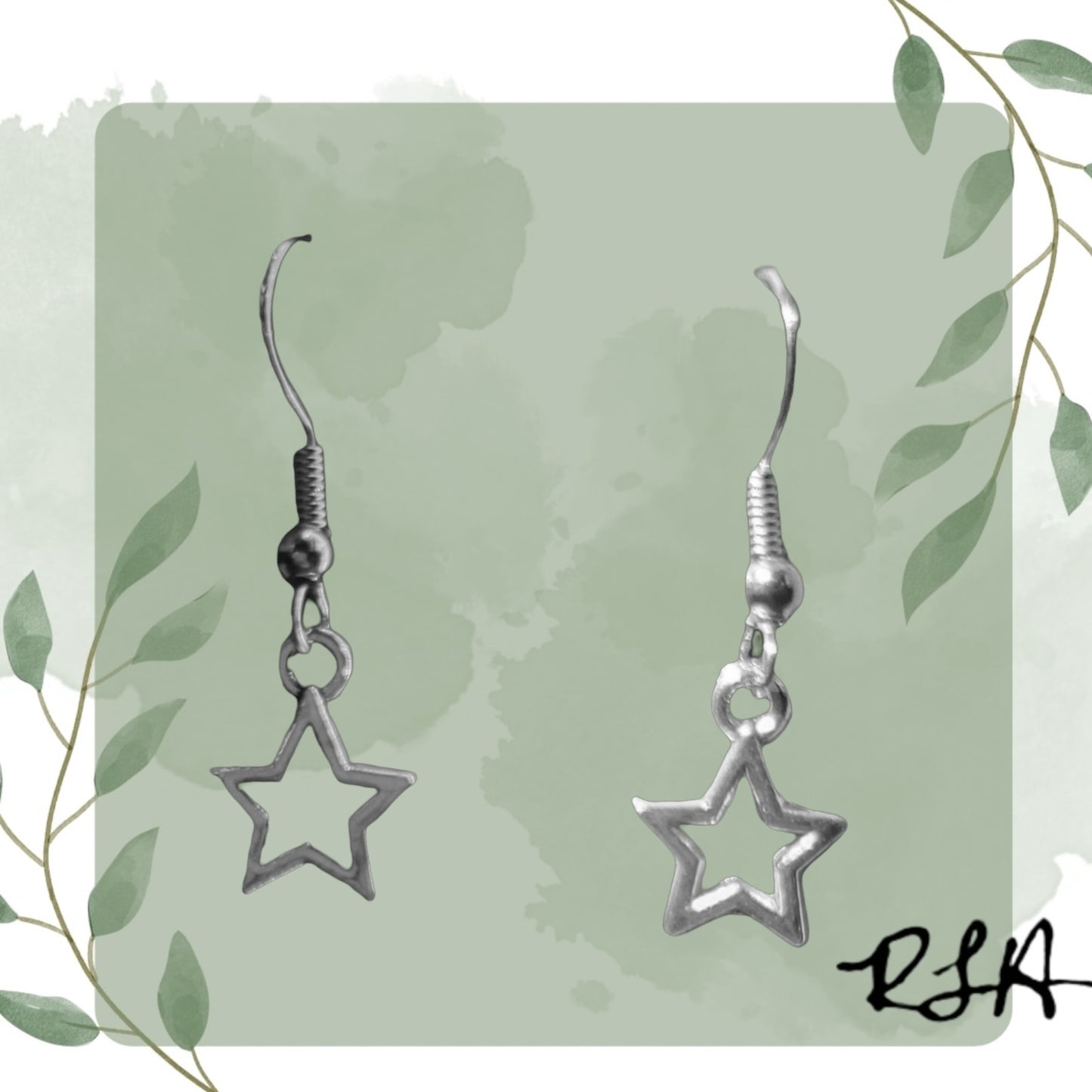 The Sun, The Moon, & The Stars Dangle Earrings by RLH Creative Design