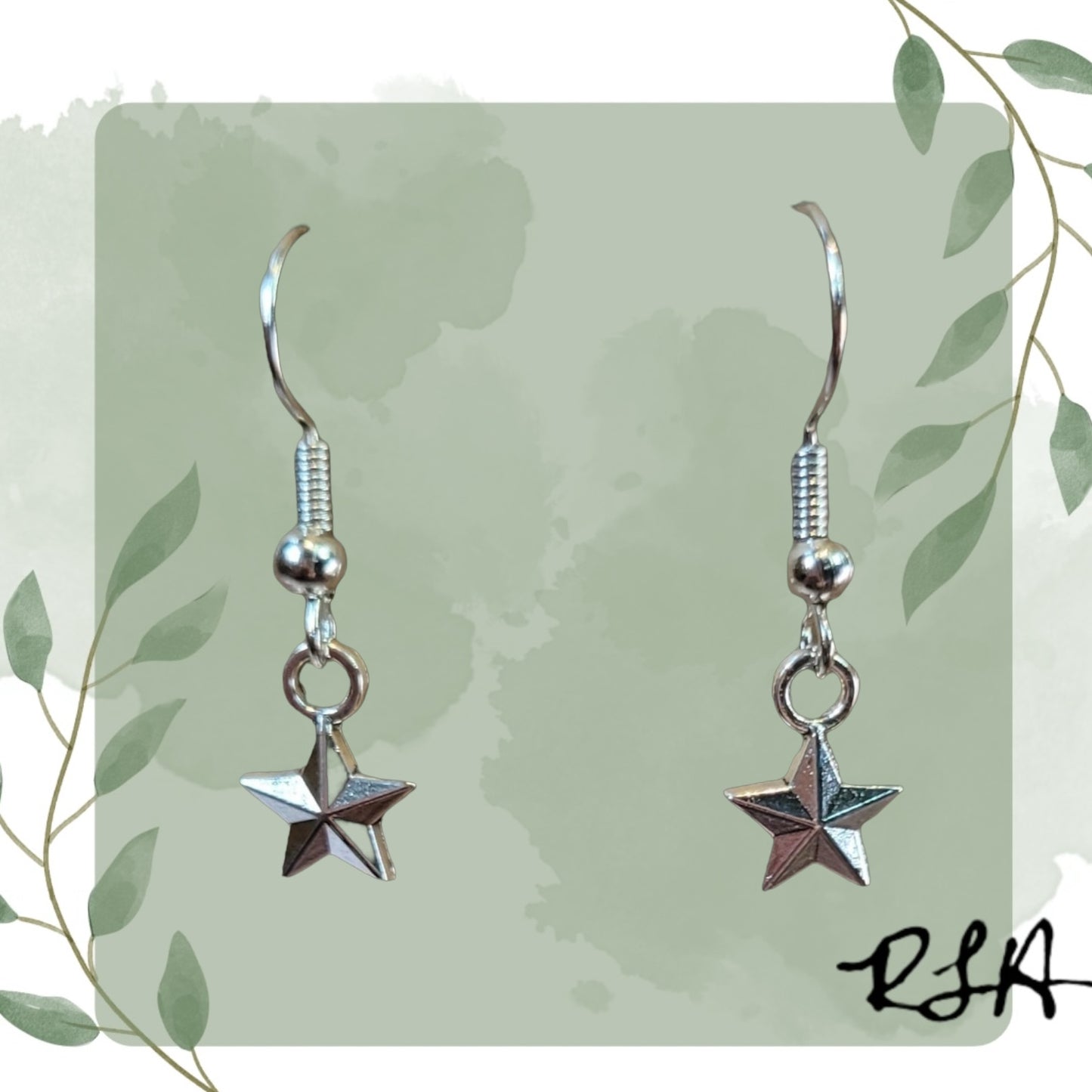 The Sun, The Moon, & The Stars Dangle Earrings by RLH Creative Design