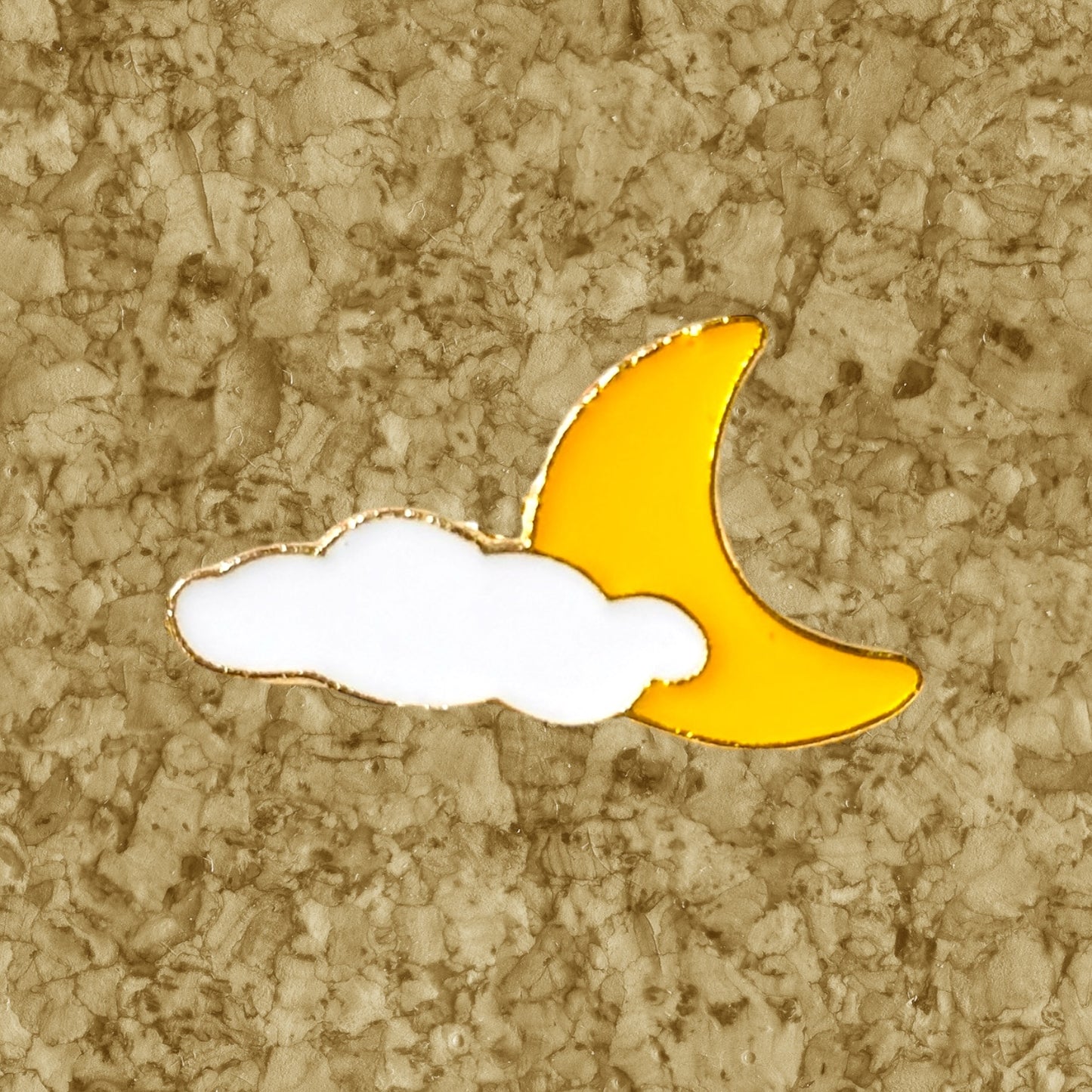 Moon and Cloud Enamel Pin