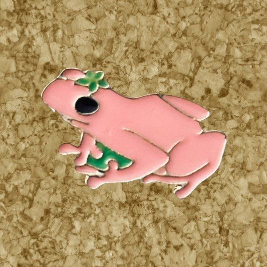 Pink Frog Enamel Pin