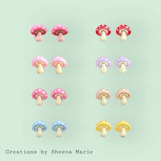 Mushroom Stud Earrings