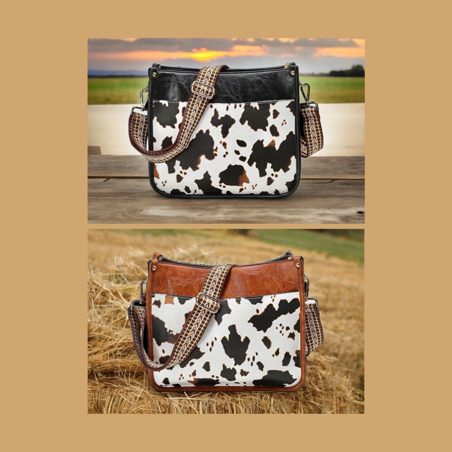 Cow Print Crossbody Bag