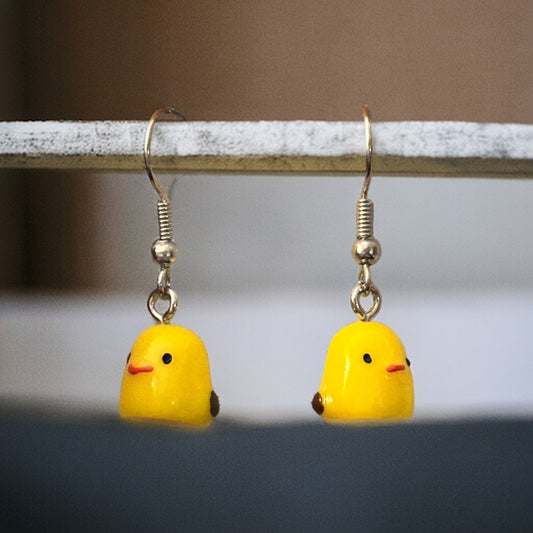 Baby Chick Charm Dangle Earrings