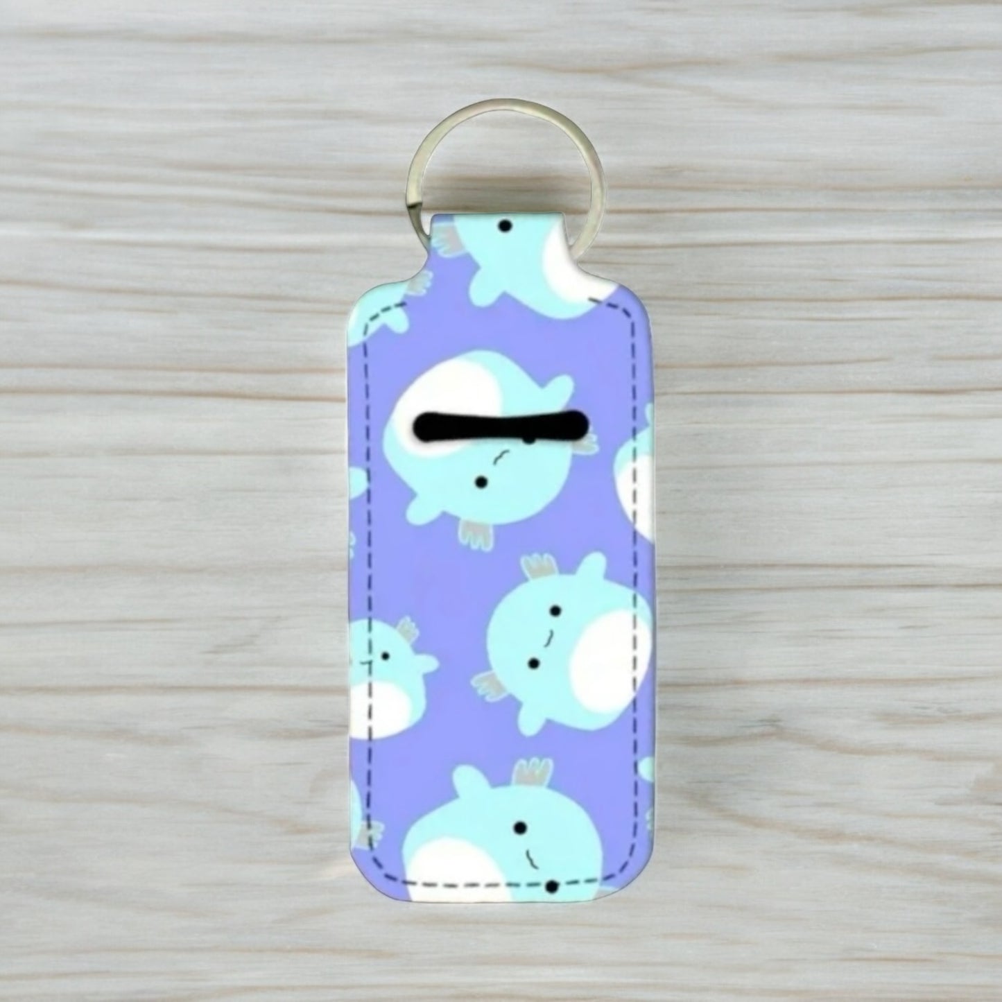 Squish Stuffy Neoprene Lip Balm Holder Keychain