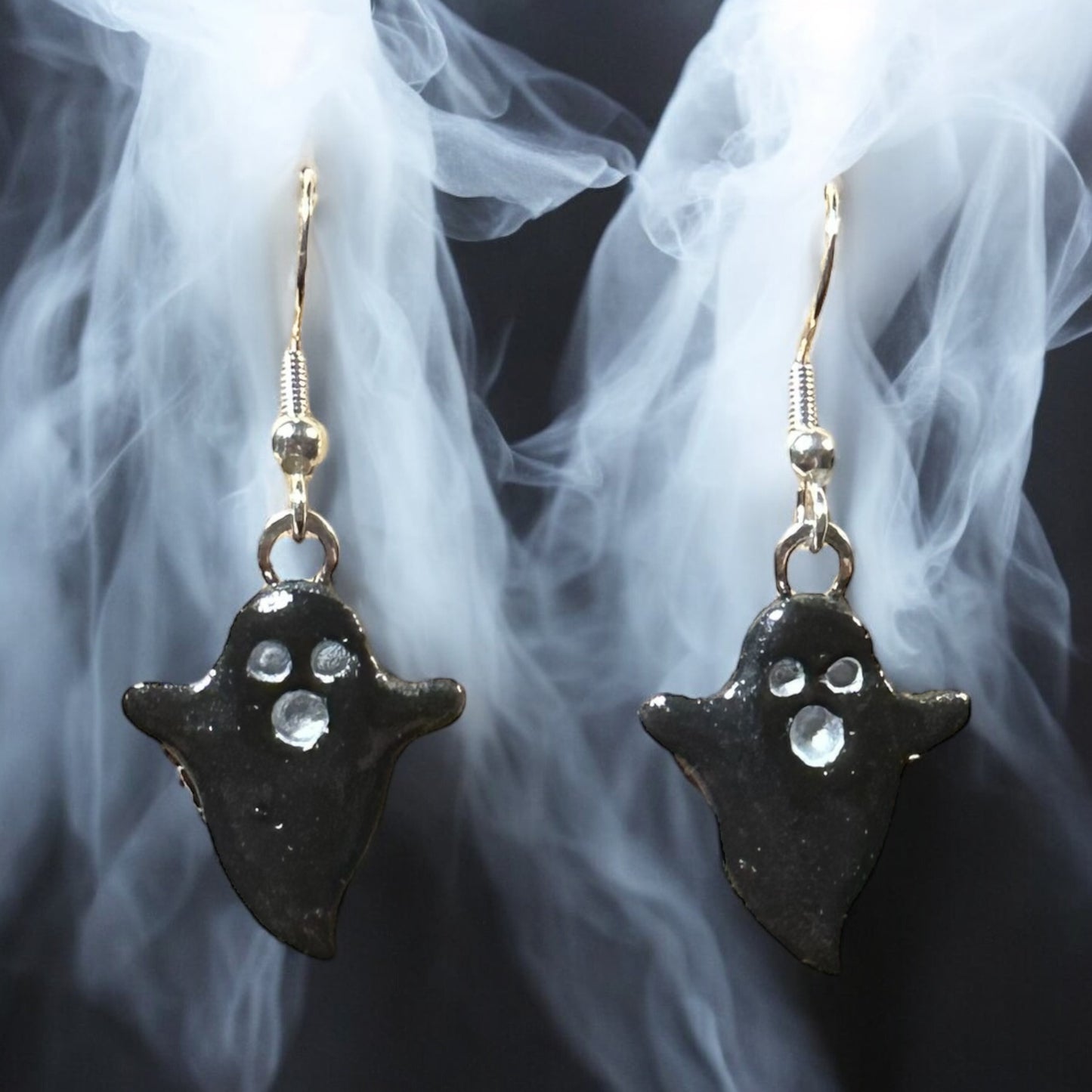 Clay Ghost Dangle Earrings - by CBSM