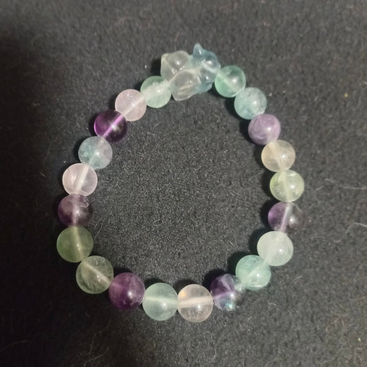 Genuine Crystal Rainbow Fluorite Bulbasaur Pokemon Bracelets Pick Your Own