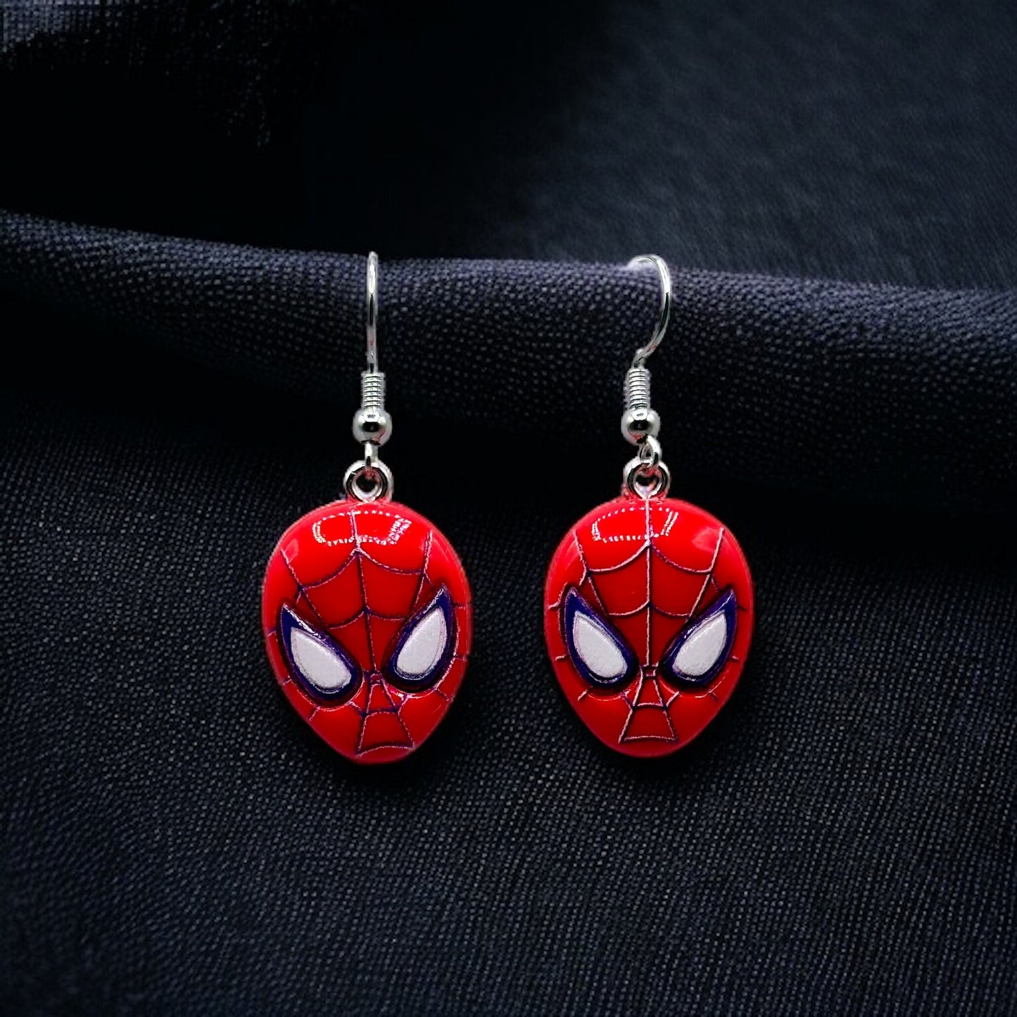Spider Superhero Charm Dangle Earrings