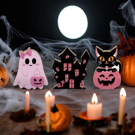 Cute Wooden Halloween Table Top Decor by RLH Creative Design