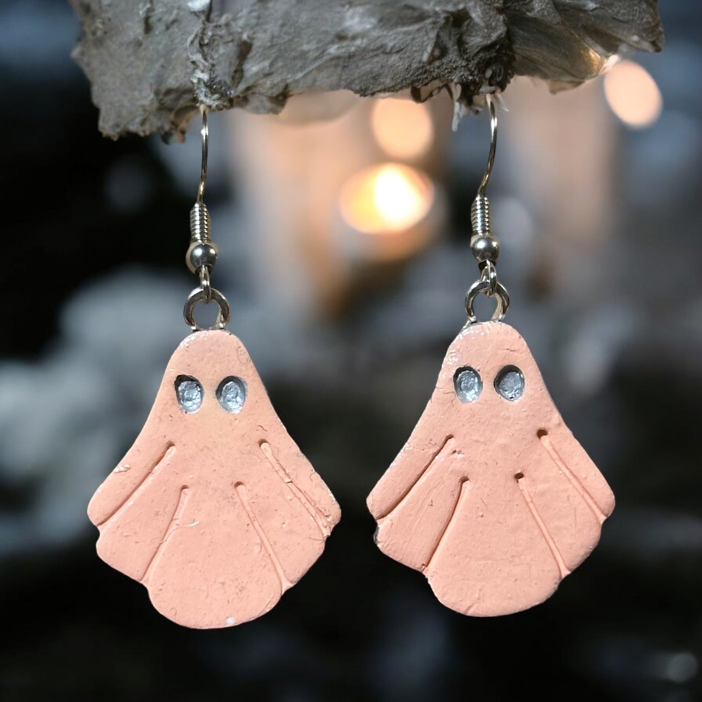 Clay Ghost Dangle Earrings - by CBSM