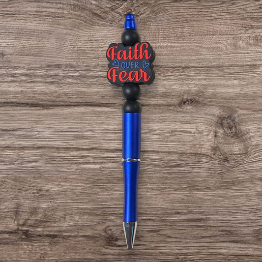 Faith Over Fear Beaded Pen by CBSM