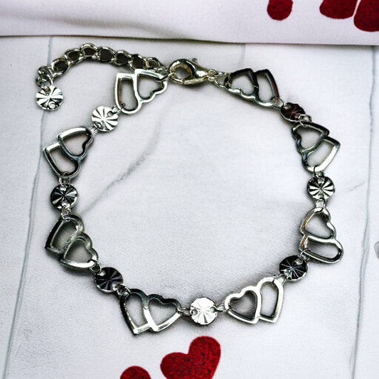 Love Heart Link Bracelet