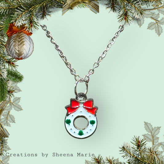 Christmas Wreath Necklace