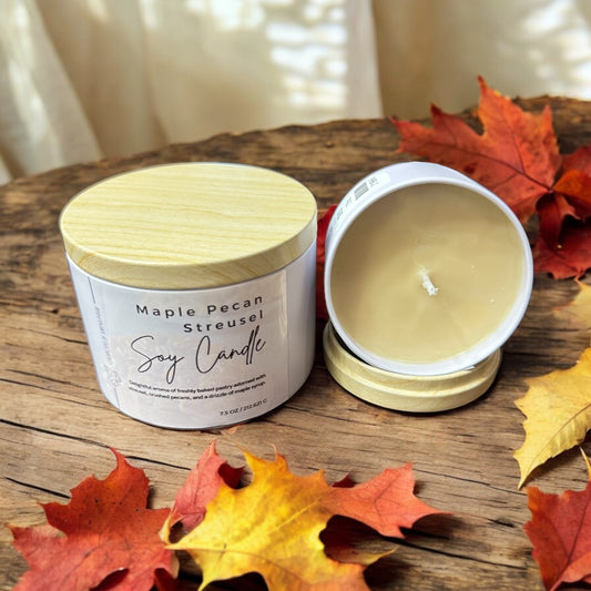 Maple Pecan Streusel Soy Candle