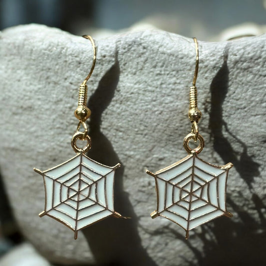 Spider Web Dangle Earrings