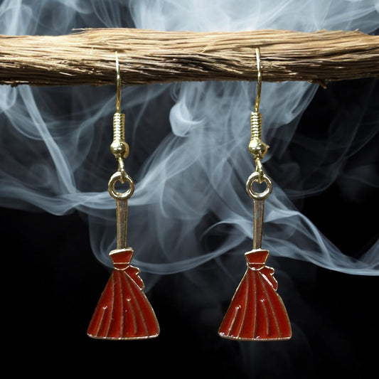 Witch’s Broom Dangle Earrings