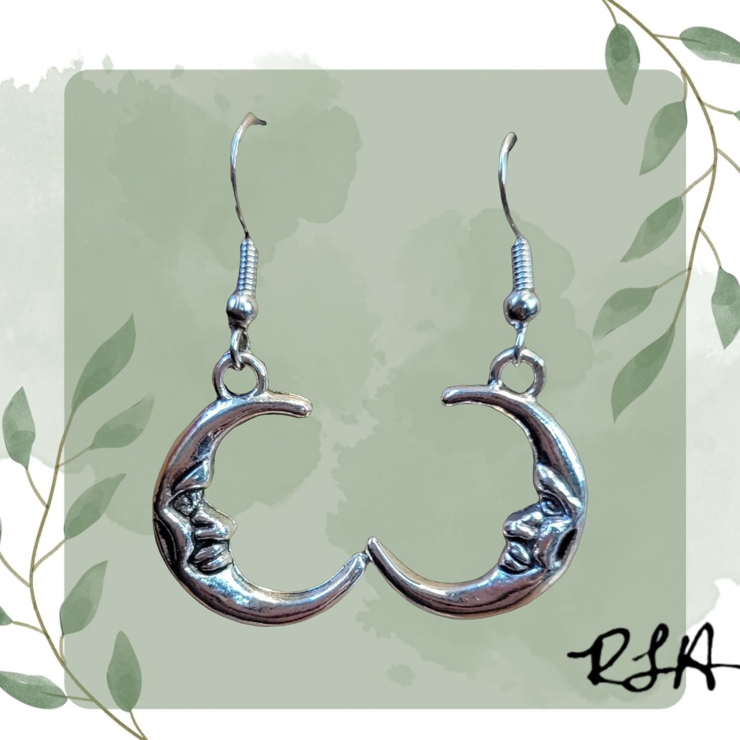 The Sun, The Moon, & The Stars Dangle Earrings by RLH Creative Design