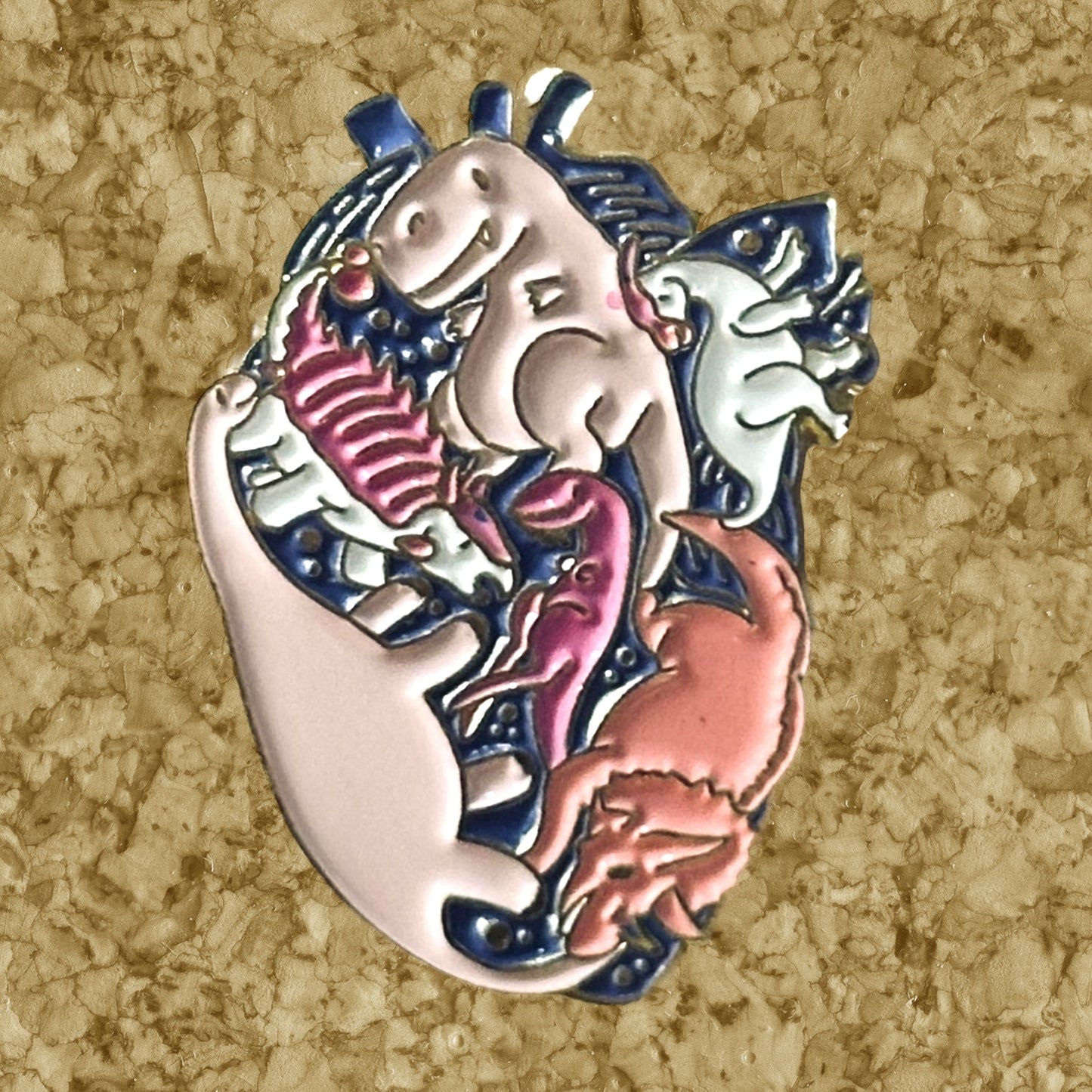 Anatomical Heart Enamel Pins