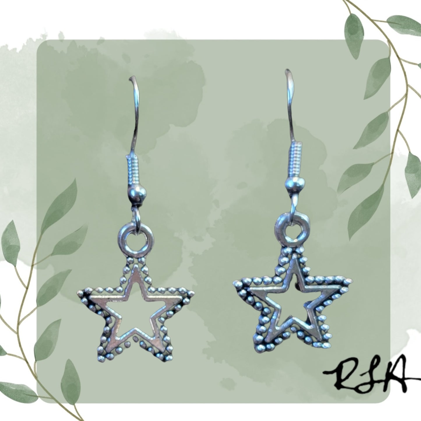 The Sun, The Moon, & The Stars Dangle Earrings by RLH Creative Design