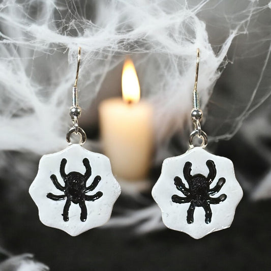 Clay Spider Dangle Earrings - by CBSM