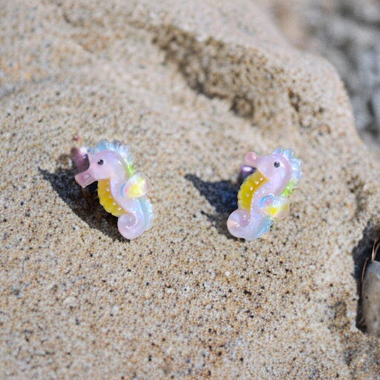 Sea Life Glitter Stud Earrings