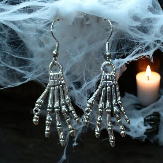 Skeleton Hands Dangle Earrings