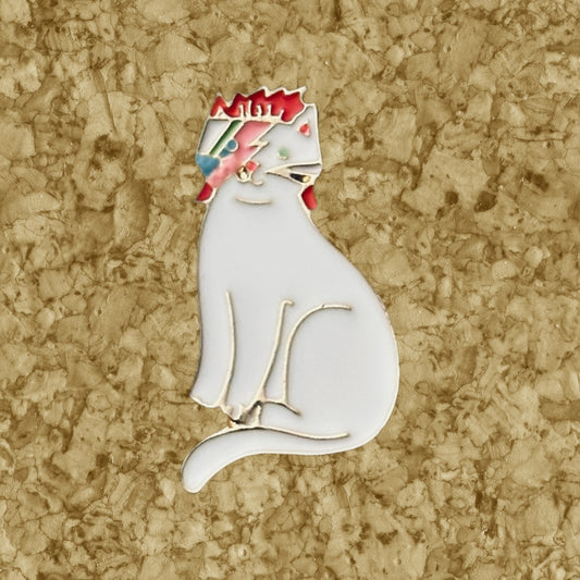 Bowie Cat Enamel Pin