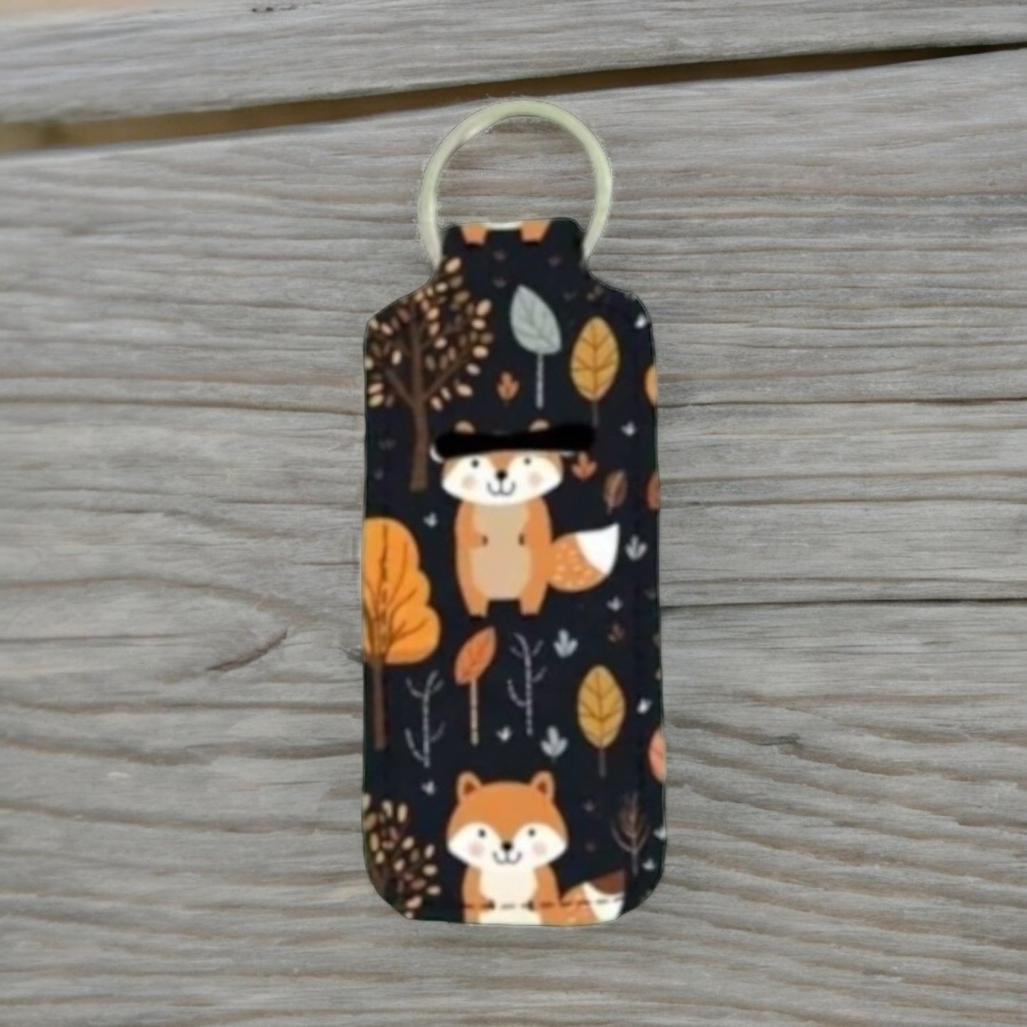 Whimsical Neoprene Lip Balm Holder Keychain