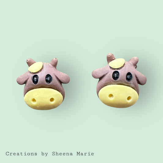 Jersey Cow Stud Earrings