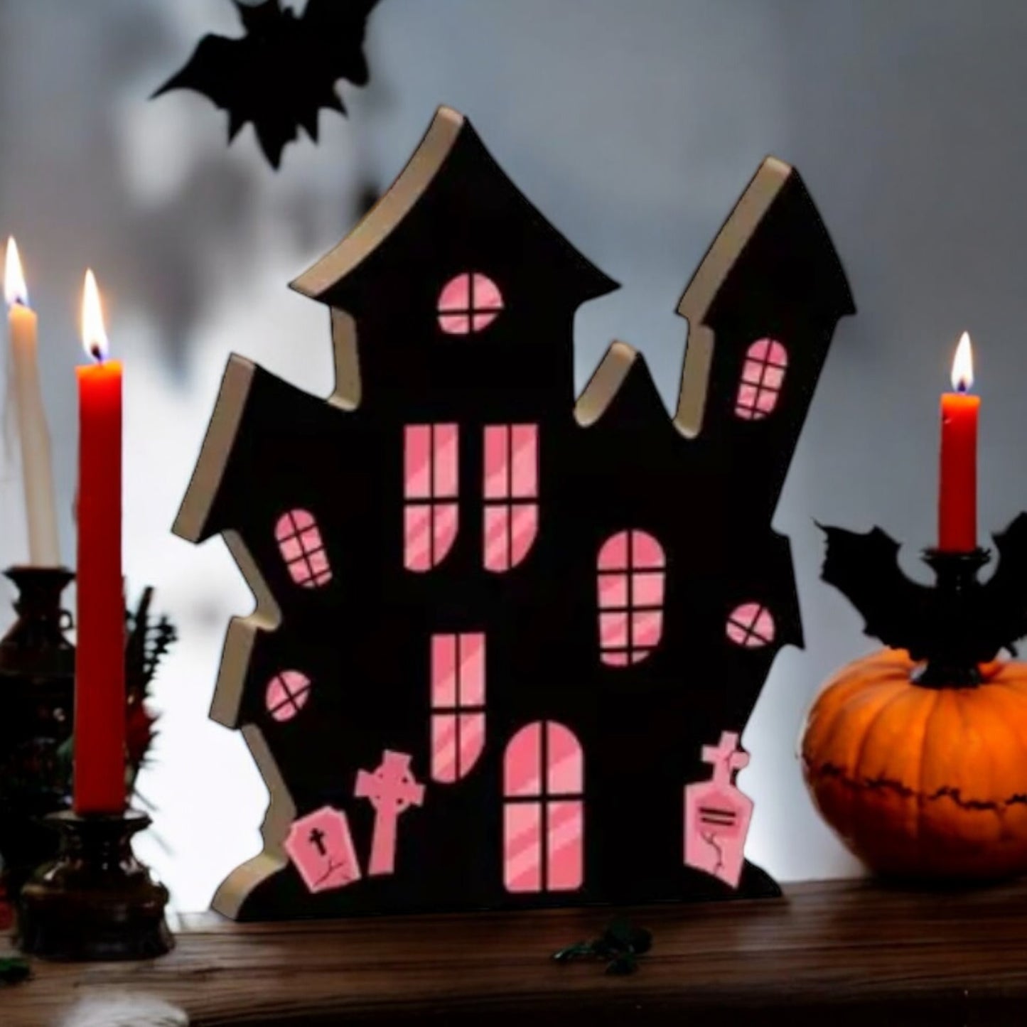 Cute Wooden Halloween Table Top Decor by RLH Creative Design