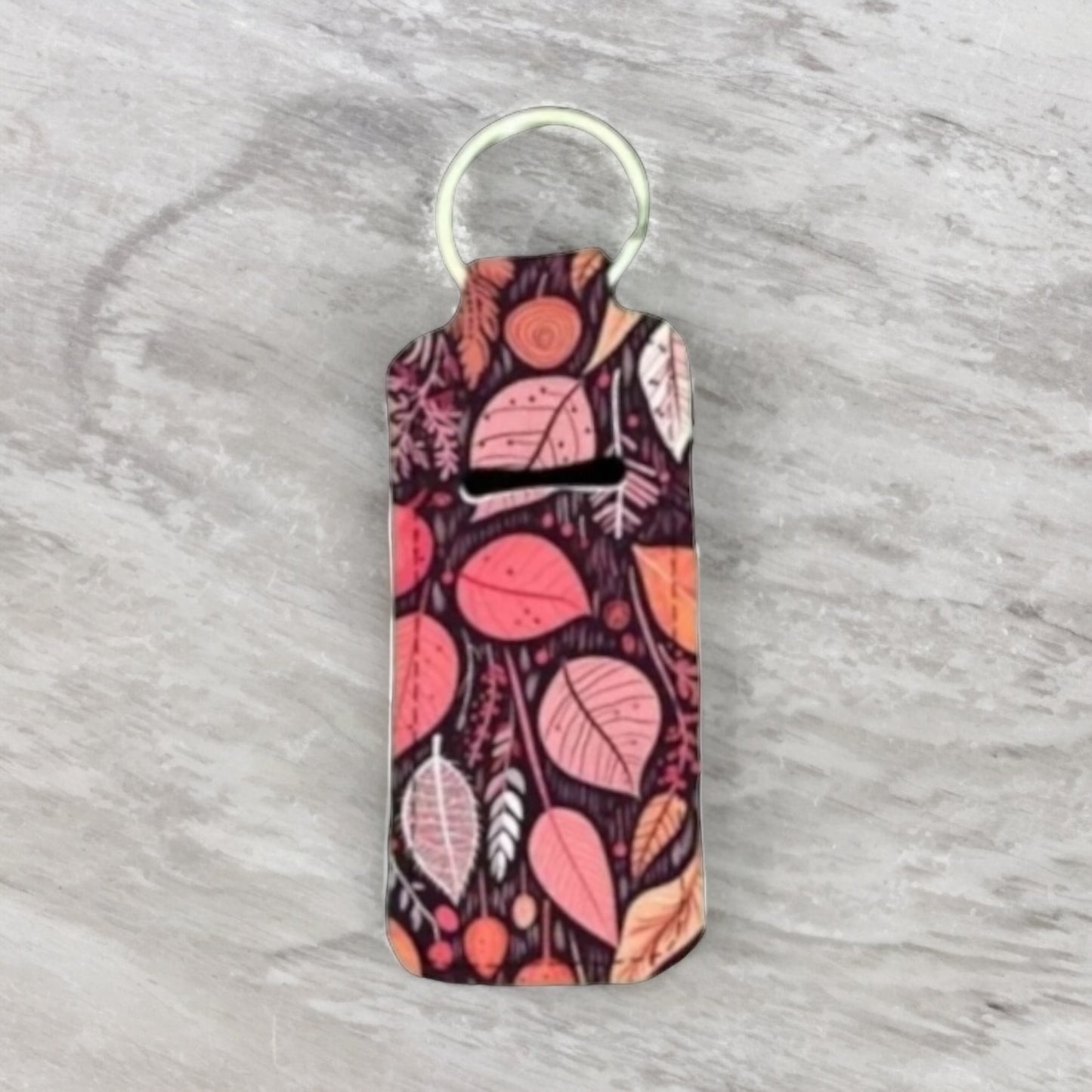 Whimsical Neoprene Lip Balm Holder Keychain