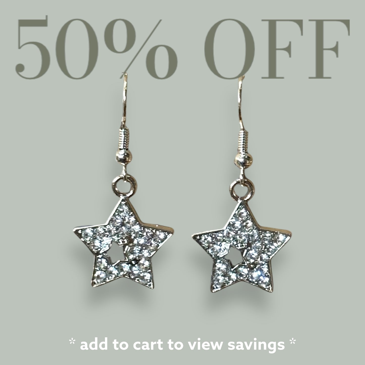 Bling Star Dangle Earrings