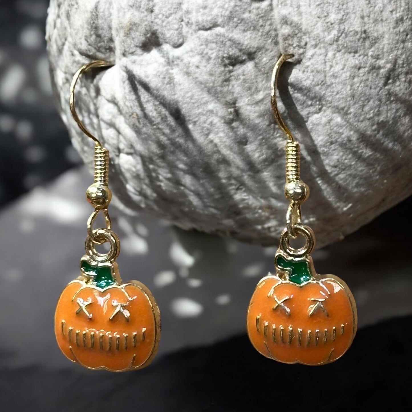 Jack O Lantern Dangle Earrings