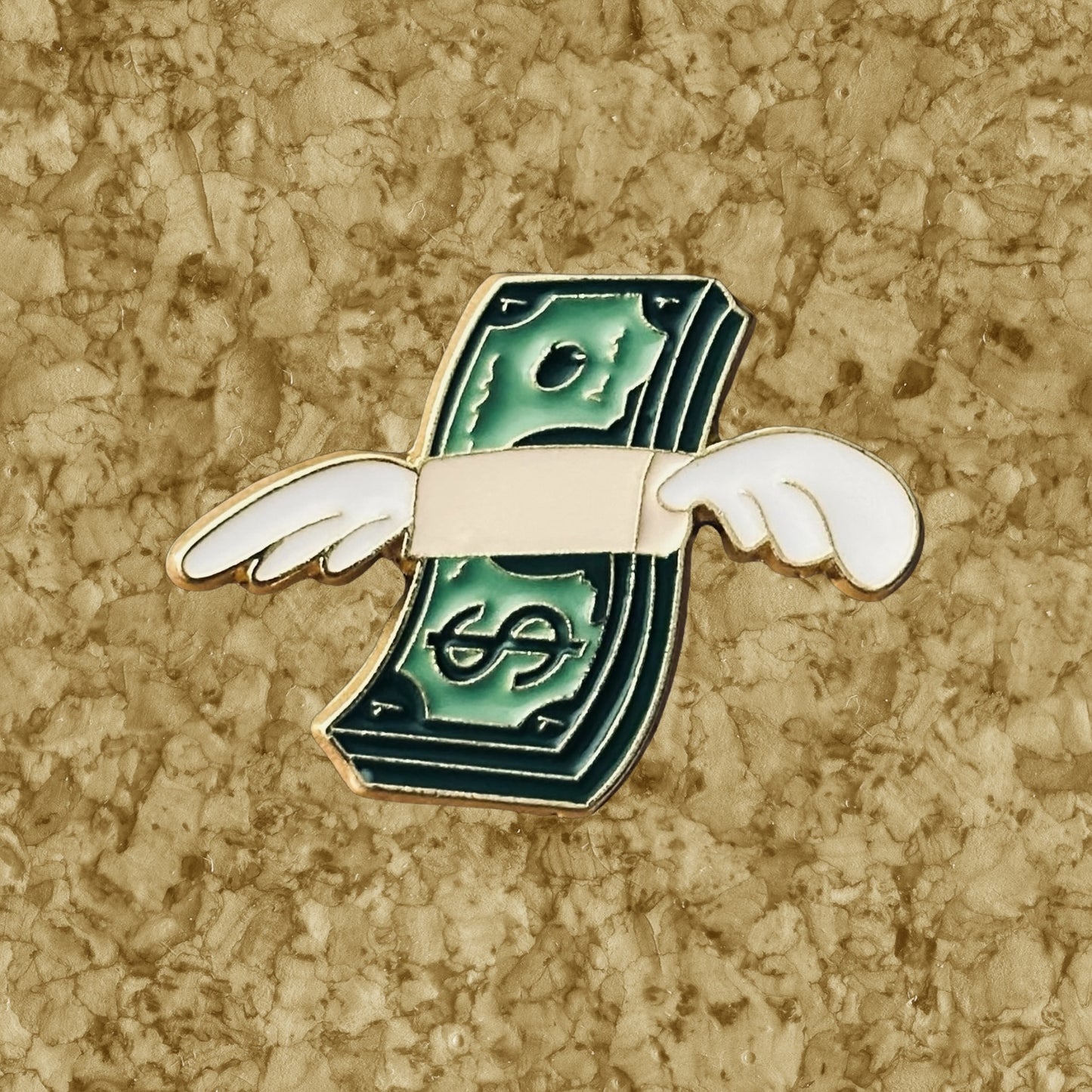 Flying Money Enamel Pin