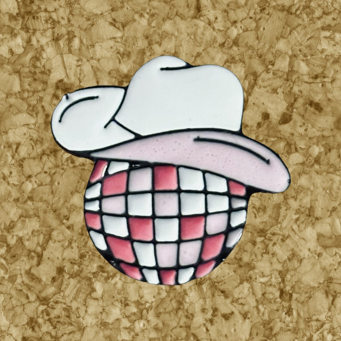 Disco Cowboy Hat Enamel Pin