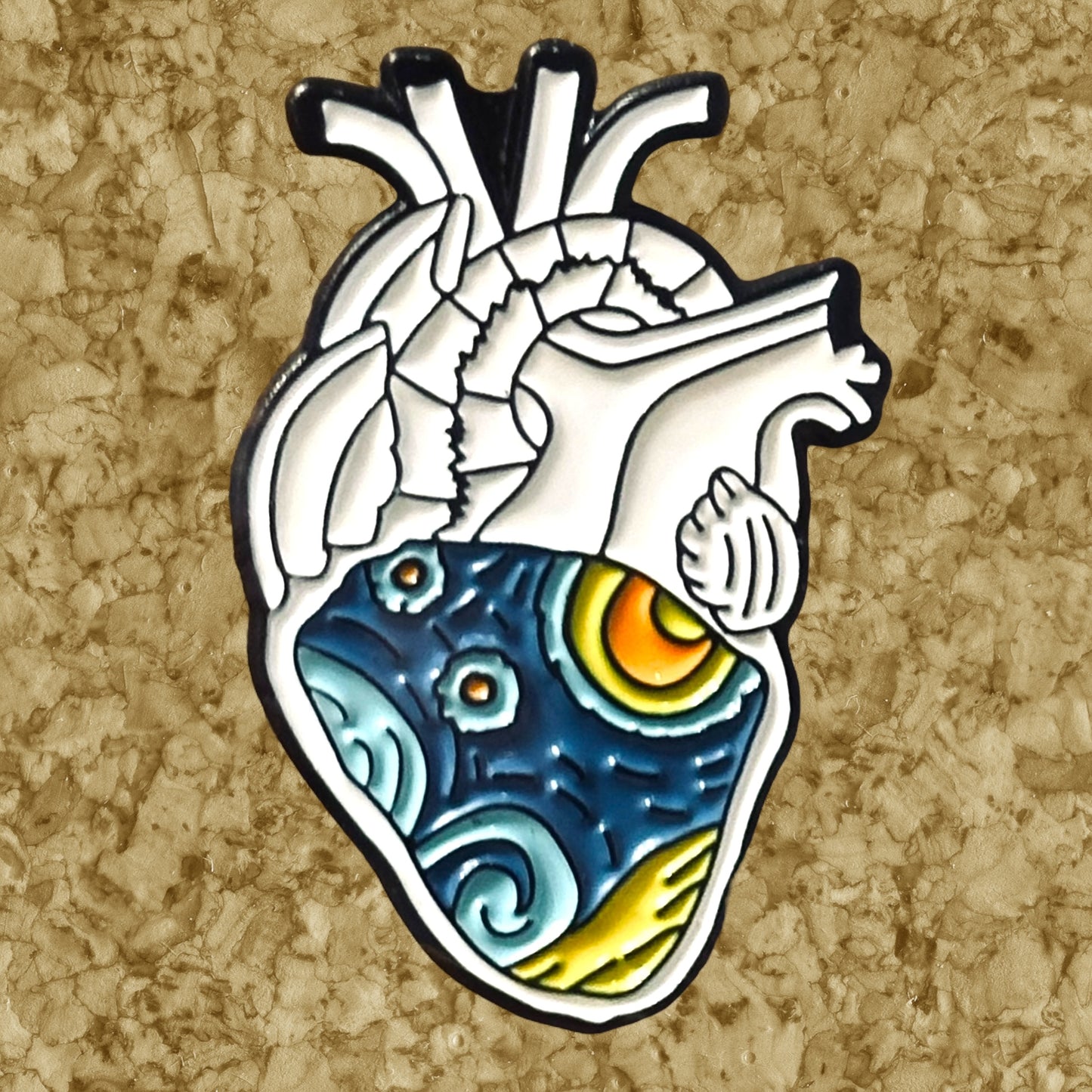 Anatomical Heart Enamel Pins