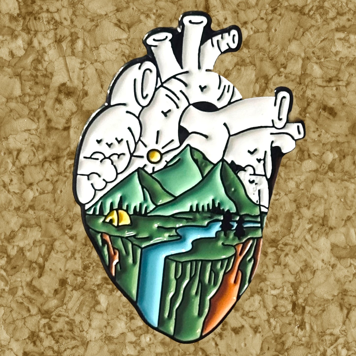 Anatomical Heart Enamel Pins