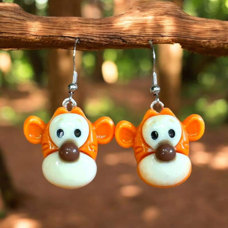 Large Character Dangle Earrings