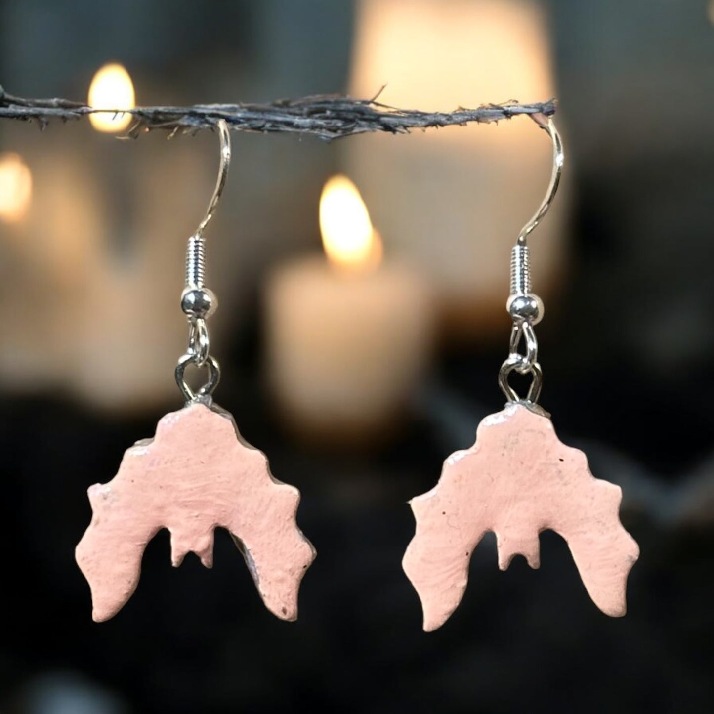 Clay Bat Dangle Earrings - by CBSM