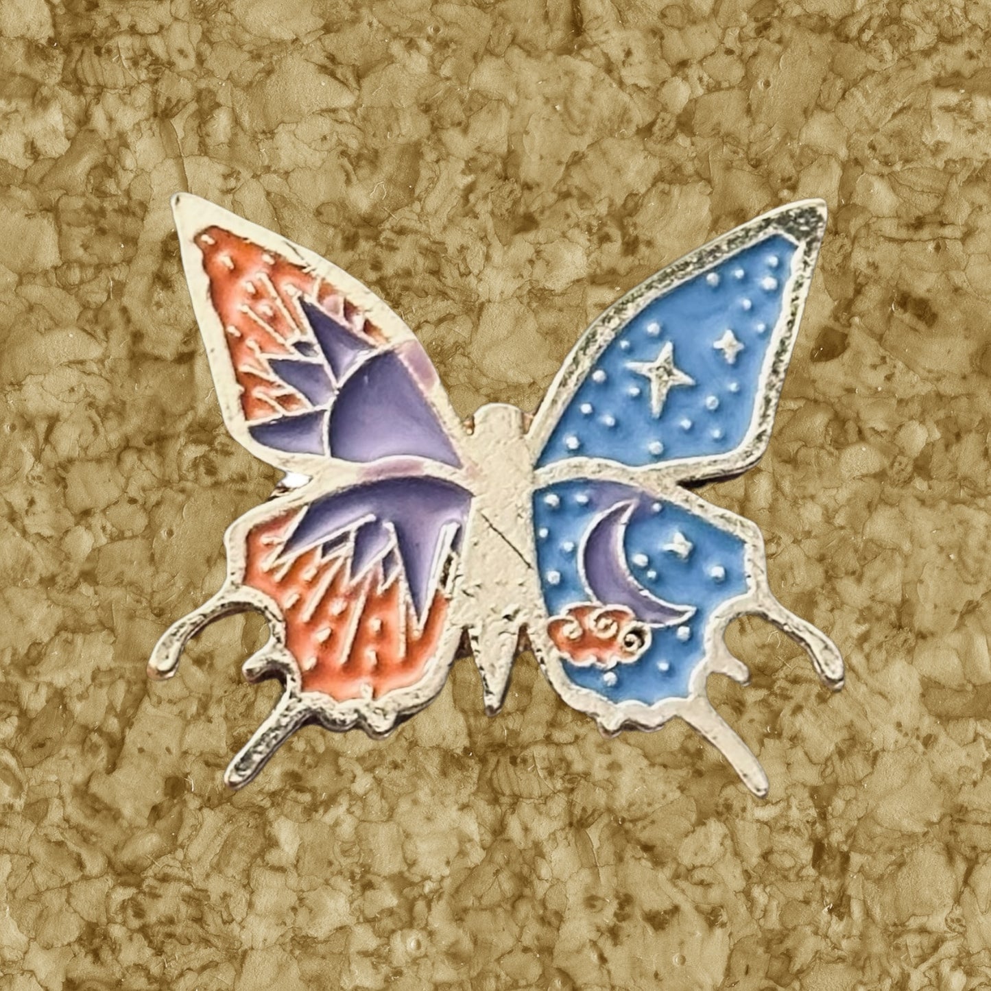 Sun & Moon Butterfly Enamel Pin