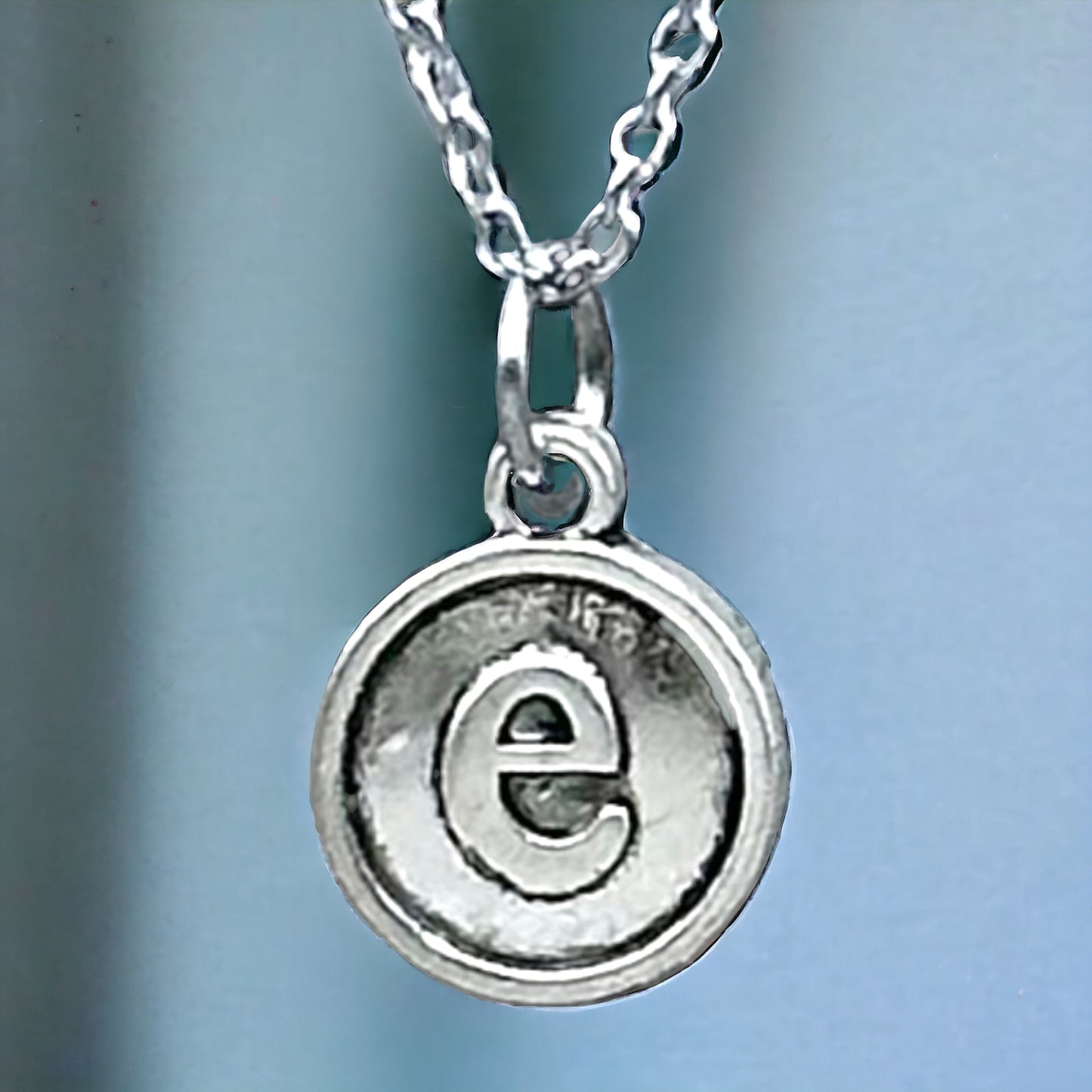Round Alphabet Charm Necklace