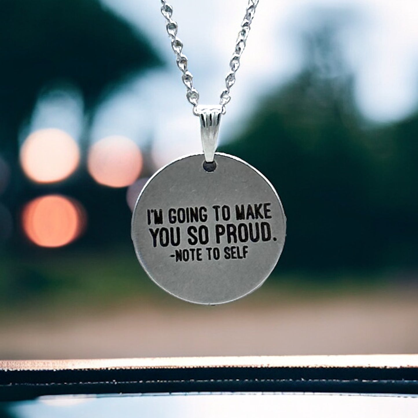Silver Charm Necklace - I’m going to make you so proud