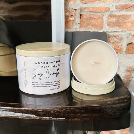 Sandalwood Patchouli Soy Candle