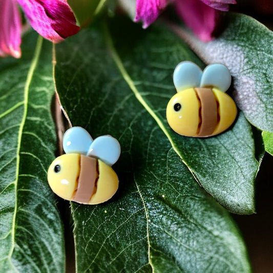 Mini Little Bee Stud Earrings